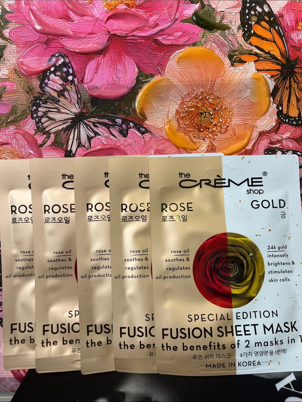 The Creme Shop Rose & Gold Fusion Sheet Mask - Rose (Special Edition)